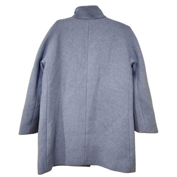 J.Crew Cocoon light blue coat in Italian stadium cloth wool size 14 - Picture 6 of 12